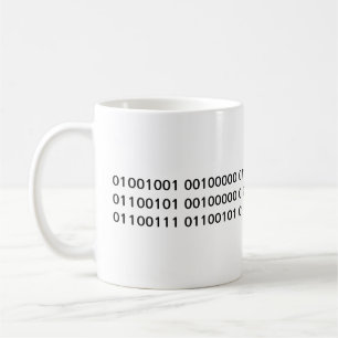 Ik hou van mijn geek! in binaire code koffiemok