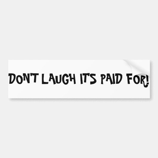 Ik hou van mijn geld voor de auto. bumpersticker (Voorkant)