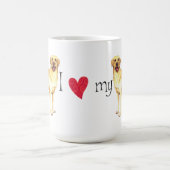 Ik hou van mijn gele lab koffiemok (Center)