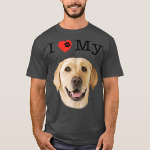 Ik hou van mijn gele lab portret van Labrador Fa T-shirt