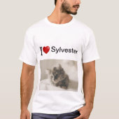 Ik hou van mijn gepersonaliseerde Cat foto T-shirt (Voorkant)