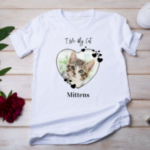 Ik hou van mijn gepersonaliseerde hartfoto van mij t-shirt