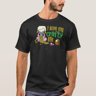 Ik hou van mijn geslepen leven breien Crafters Quo T-shirt