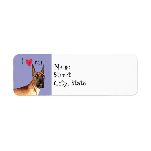 Ik hou van mijn geweldige daan etiket (Voorkant)