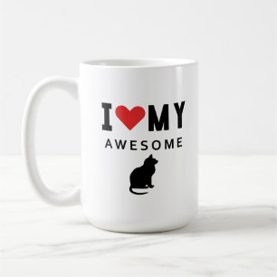 Ik hou van mijn geweldige kattenhond koffiemok