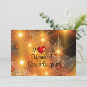 Ik hou van mijn geweldige kleindochter feestdagenkaart (Staand voorkant)