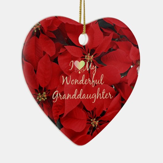 Ik hou van mijn geweldige kleindochter, Kerstmis Keramisch Ornament (Rechts)