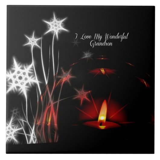 "Ik hou van mijn geweldige kleinzoon" Tegeltje (Voorkant)