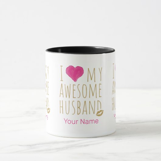 Ik hou van mijn Geweldige man bruiloft Jubileum Mok (Midden)