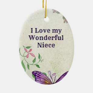 Ik hou van mijn geweldige nicht keramisch ornament
