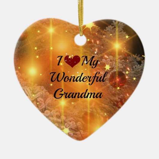 Ik hou van mijn geweldige oma, keramisch ornament (Voorkant)