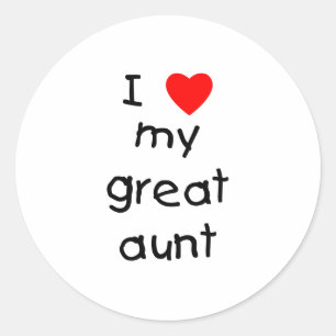 Ik hou van mijn geweldige tante ronde sticker