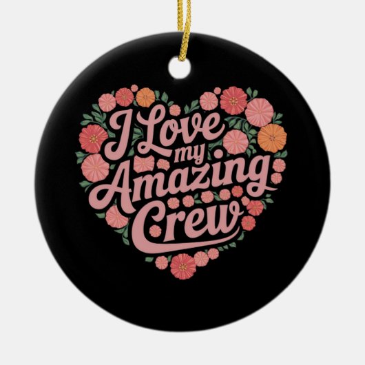 Ik hou van mijn geweldige team - perfect leidersch keramisch ornament (Voorkant)