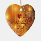 Ik hou van mijn geweldige vader keramisch ornament (Rechts)