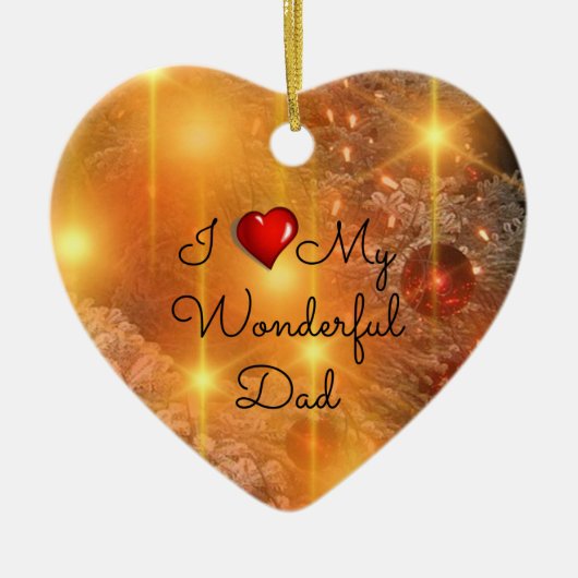 Ik hou van mijn geweldige vader keramisch ornament (Voorkant)