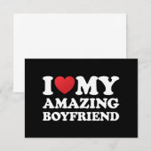 Ik hou van mijn geweldige vriend in mijn hart mijn bedankkaart (Voorkant / Achterkant)