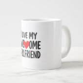 Ik hou van mijn geweldige vriendin extra grote beker (Voorkant rechts)