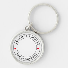 Ik hou van mijn Geweldige Vriendin Fototekst Sleutelhanger