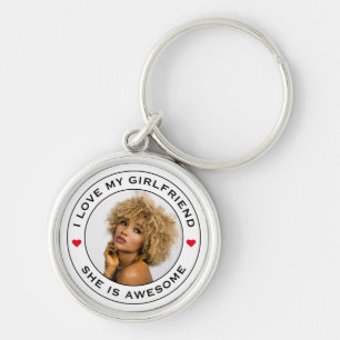 Ik hou van mijn Geweldige Vriendin Fototekst Sleutelhanger