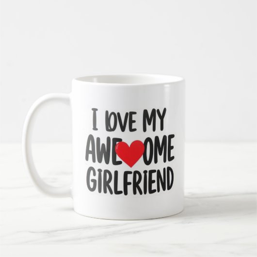 Ik hou van mijn geweldige vriendin koffiemok (Links)