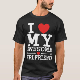 Ik hou van mijn Geweldige Vriendin Valentine Day v T-shirt