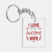 Ik hou van mijn geweldige vrouw sleutelhanger (Voorkant Links)