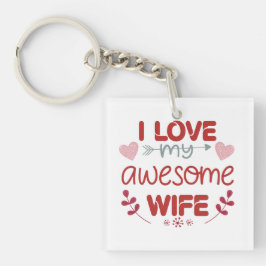 Ik hou van mijn geweldige vrouw sleutelhanger