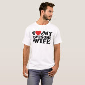 Ik hou van mijn Geweldige vrouw T-shirt (Voorkant volledig)