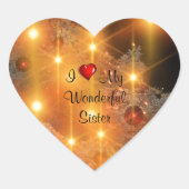 Ik hou van mijn geweldige zus hart sticker (Voorkant)