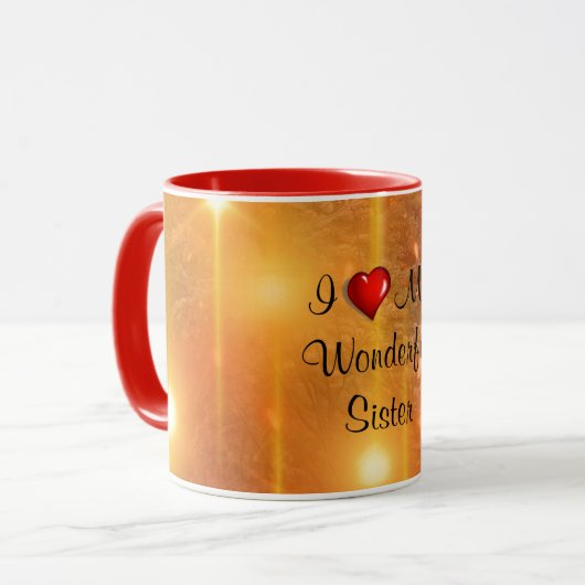 Ik hou van mijn geweldige zus mok (Voorkant links)