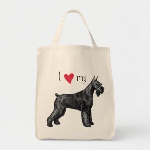 Ik hou van mijn Giant Schnauzer Tote Bag