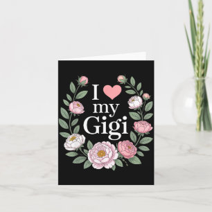 Ik hou van mijn gigi bloemhart oma kaart