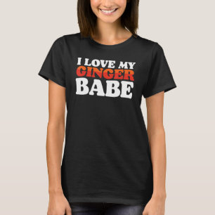 Ik hou van mijn Ginger Babe RedHead Hair Schattige T-shirt