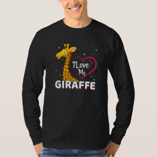 Ik hou van mijn Giraffe Funny Giraffe Lover T-shirt