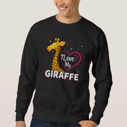 Ik hou van mijn Giraffe Funny Giraffe Lover Trui (Voorkant)