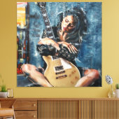 Ik hou van mijn gitaar canvas afdruk (Insitu (Woonkamer))