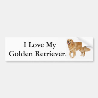 Ik hou van mijn Golden Retriever Bumpersticker