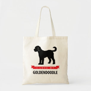 Ik hou van mijn Goldendoodle Canvas tas