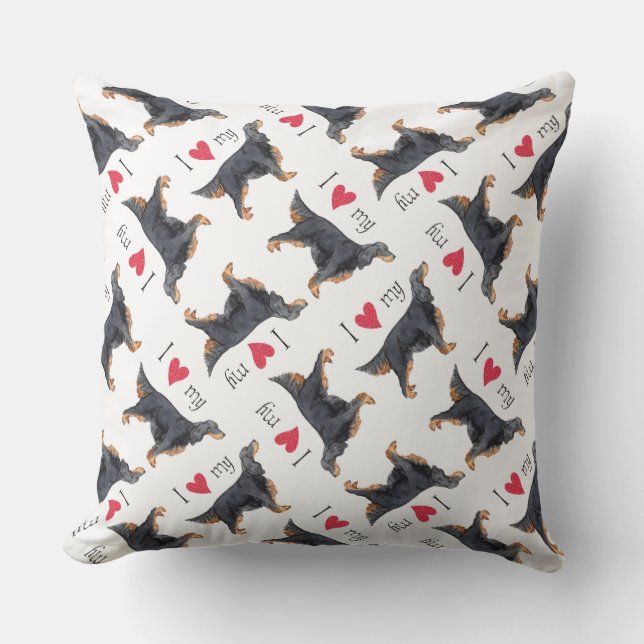 Ik hou van mijn Gordon Setter Buitenkussen (Voorkant)
