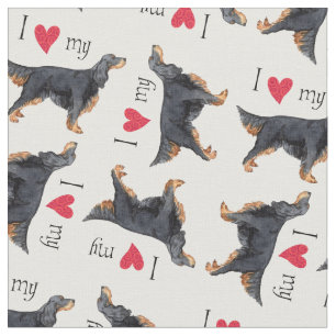 Ik hou van mijn Gordon Setter Stof