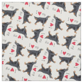 Ik hou van mijn Gordon Setter Stof (Swatch)