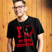 Ik hou van mijn goth-vriendin druppelend rood hart