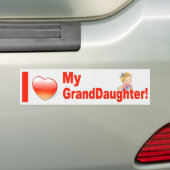 IK HOU VAN MIJN GRANDDAUGHTER! BUMPERSTICKER (Op auto)