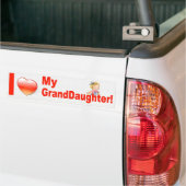 IK HOU VAN MIJN GRANDDAUGHTER! BUMPERSTICKER (Op Truck)