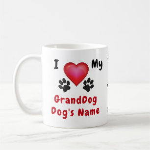 Ik hou van mijn GrandDog-Mok, gepersonaliseerd met Koffiemok