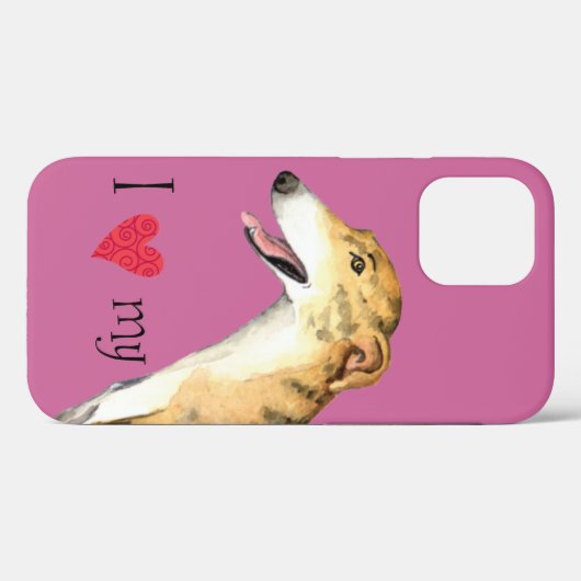 Ik hou van mijn Greyhound Case-Mate iPhone Case (Achterkant (horizontaal))