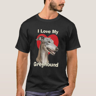 Ik hou van mijn Greyhound-hondje T-shirt