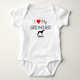 Ik hou van mijn Greyhound Romper