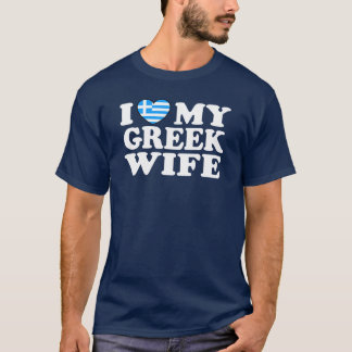 Ik hou van mijn Griekse vrouw T-shirt