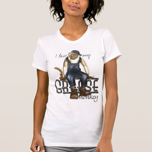 Ik hou van mijn groene aap, grappige T-shirt (Voorkant)